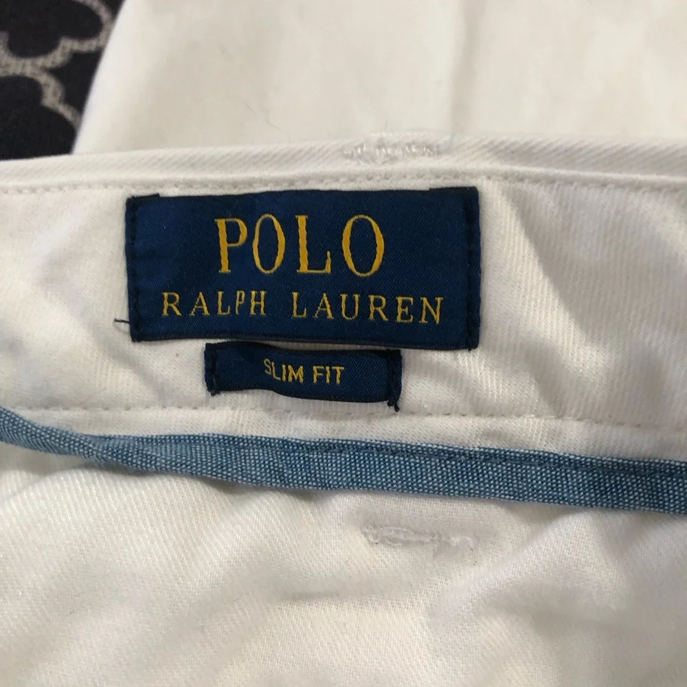 Polo Ralph Lauren Chino Pants Mens 40 White All Over Pony Slim Fit Preppy Casual